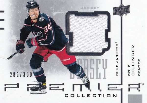 jersey RC karta COLE SILLINGER 21-22 UD Premier 20th Anniversary Jersey /300